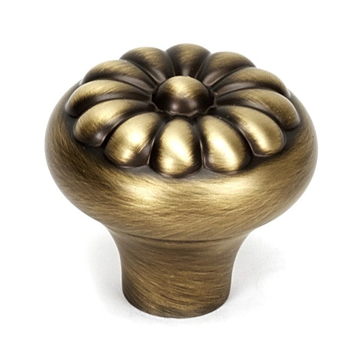 Antique English Matte Victorian Knob 1.5"