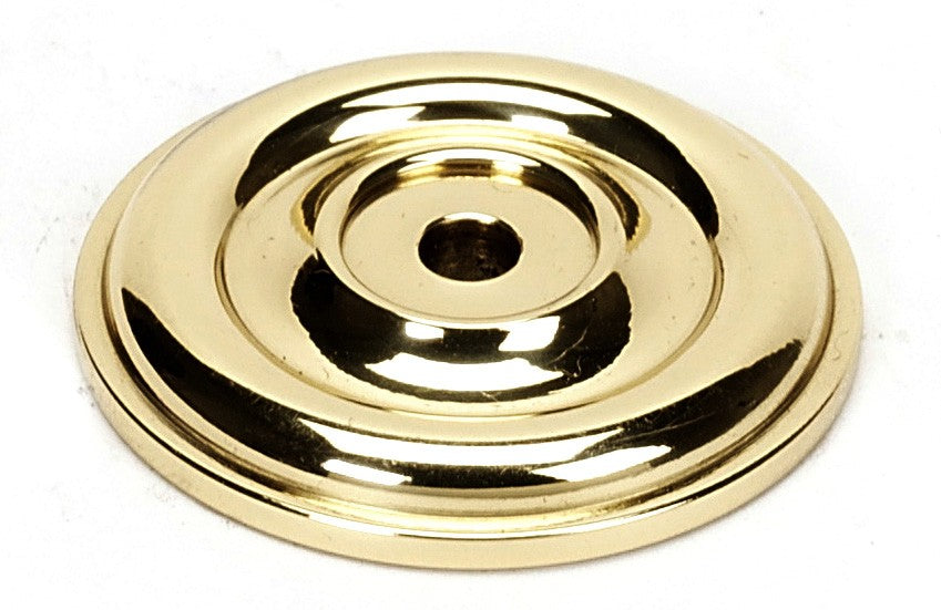 Polished Brass Victorian Knob Back Plate