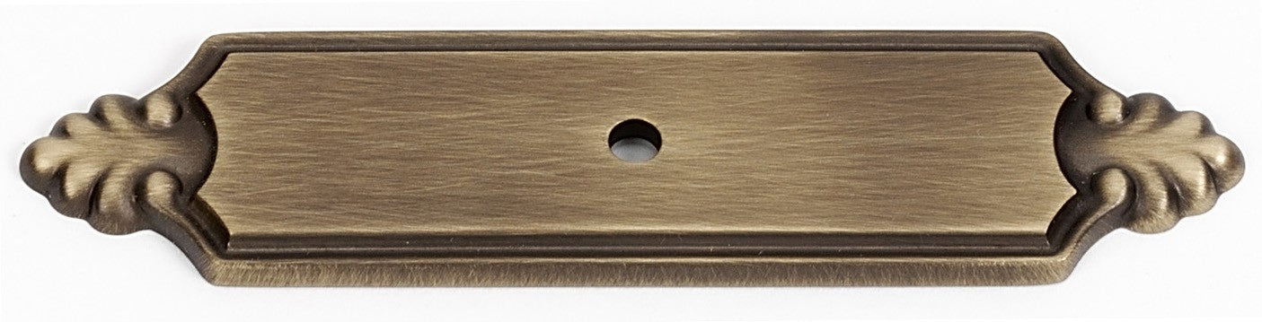 Antique English Matte Victorian Knob Back Plate