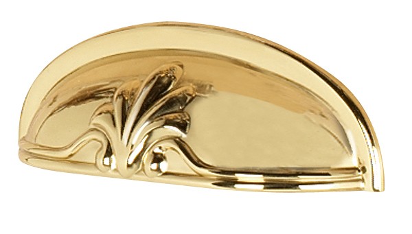 Polished Brass Victorian Cup Pull 3"