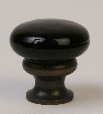 Glass Knob / Black / Oil Rubbed Bronze