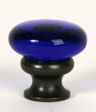 Glass Knob/ Blue / Oil Rubbed Bronze