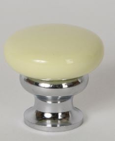 Butter Yellow Knob w/ Polished Chrome Stem