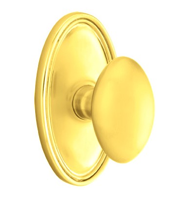 No. 1003 Door Knob (OVL) Polished Brass