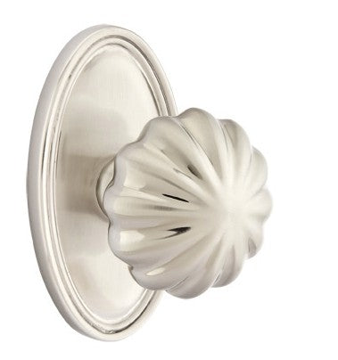 No. 1004 Door Knob (OVL) Satin Nickel