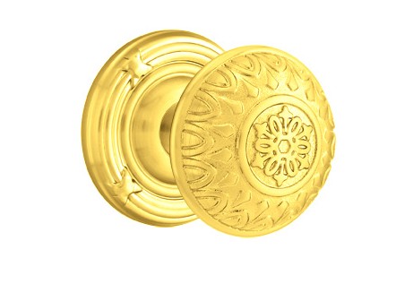 No. 1007 Door Knob (RBR) Polished Brass