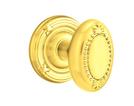 No. 1008 Door Knob (RBR) Polished Brass