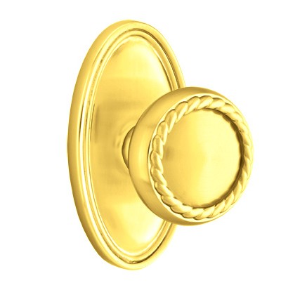 No. 1010 Door Knob (OVL) Polished Brass