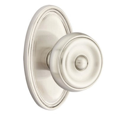 No. 1012 Door Knob (OVL) Satin Nickel