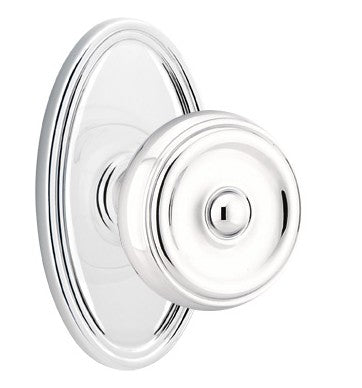 No. 1012 Door Knob (OVL) Polished Chrome