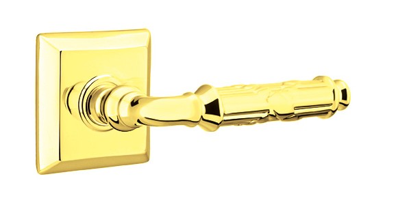 No. 5007 Door Lever (SQR) Polished Brass