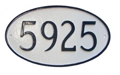 Basic Oval Address Plaque