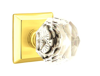 No. 1024 Door Knob (SQR) Polished Brass