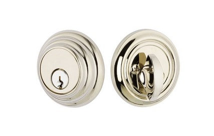 Low Profile Double Cylinder Deadbolt Polished Nickel