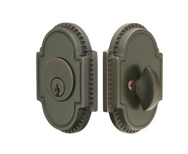 Ornate Single Cylinder Deadbolt Oil Rubbed Bronze