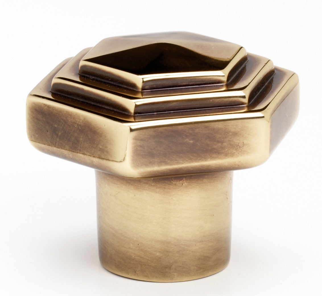 Hexagon Polished Antique Knob