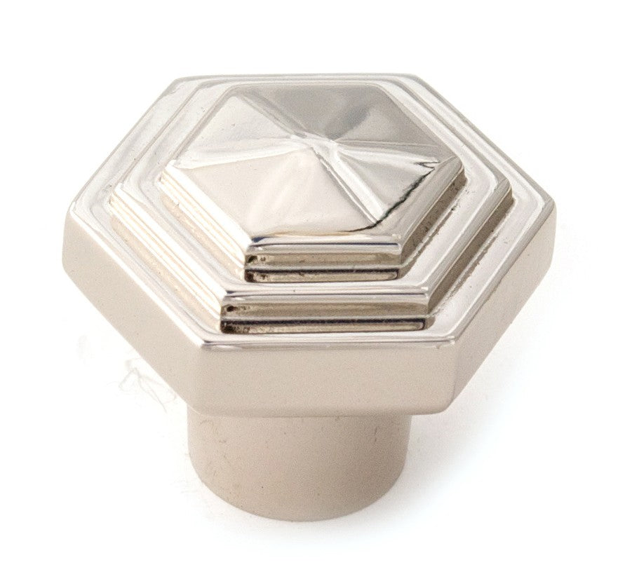 Hexagon Polished Nickel Knob