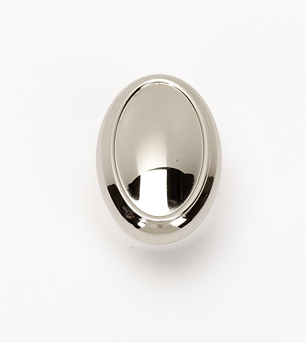Oval Polished Nickel Knob