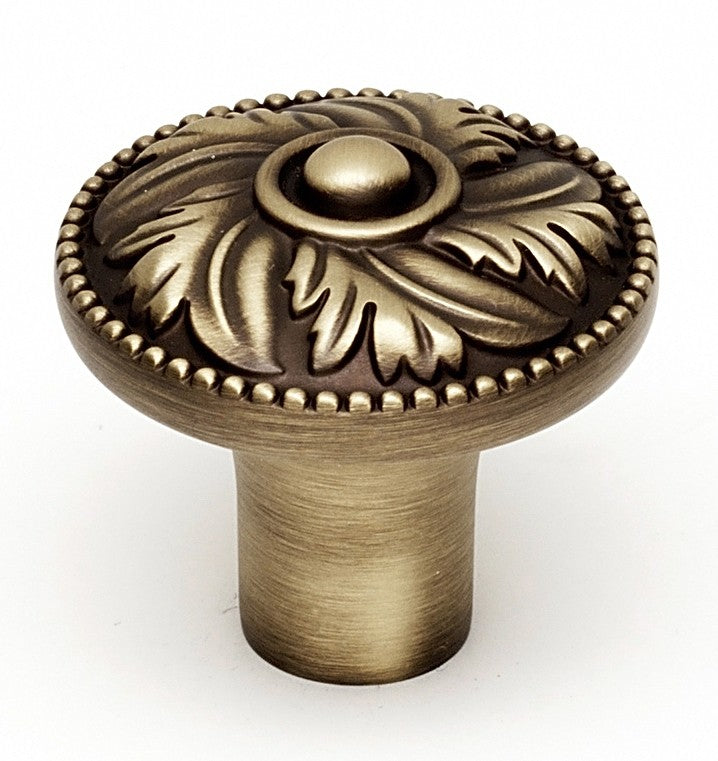 Antique English Matte Hickory Knob 1.5"