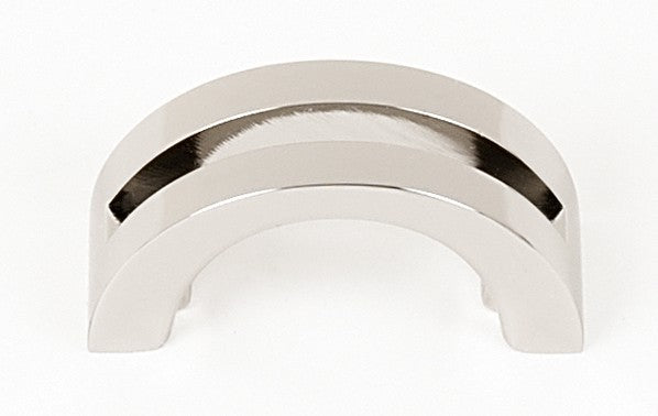 Polished Nickel Slit-Top Pull 4"