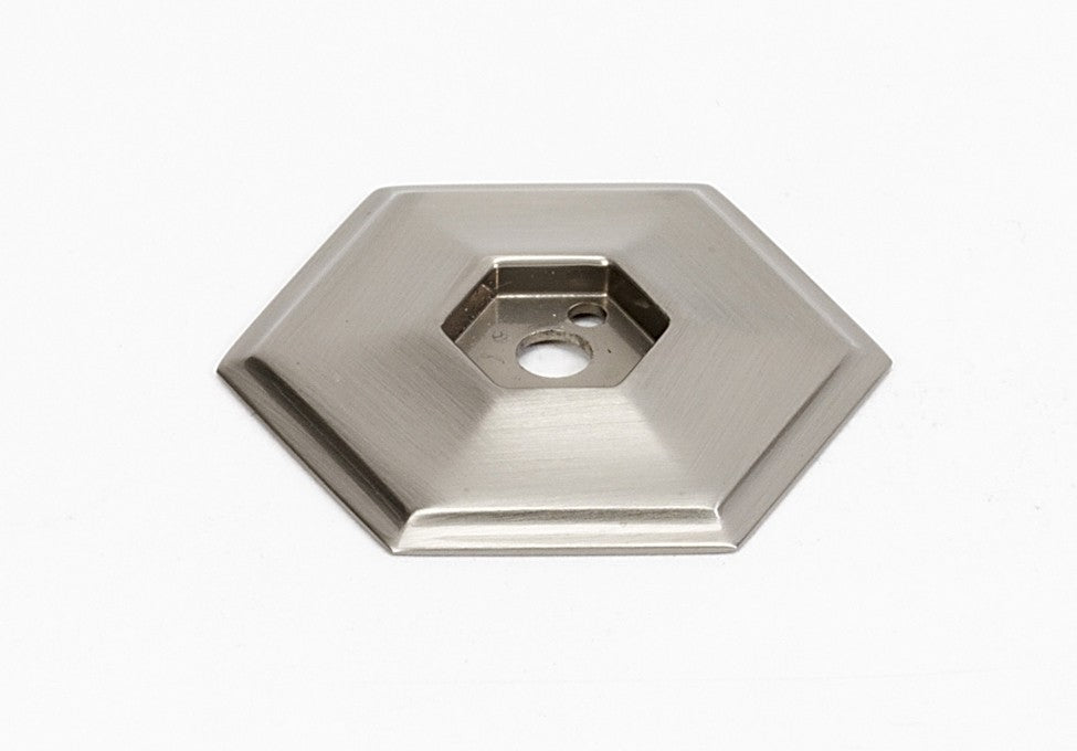 Satin Nickel Hexagon Backplate 1 5/8"