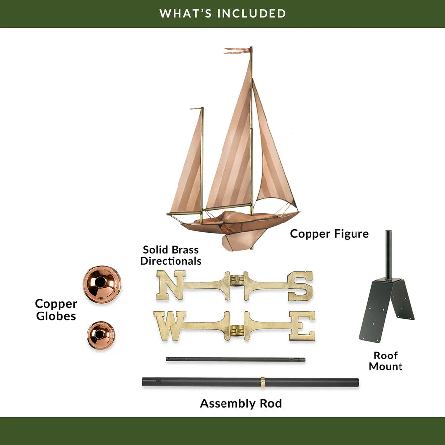 Large Sailboat Weathervane