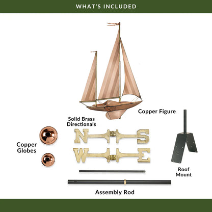 Large Sailboat Weathervane