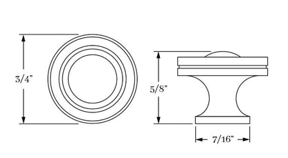 Beveled Knob 0.75"