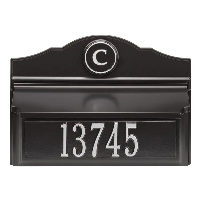 Colonial Wall Mailbox Package - Mailbox, Plaque & Monogram (6 Colors)
