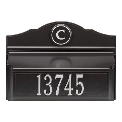 Colonial Wall Mailbox Package - Mailbox, Plaque & Monogram (6 Colors)