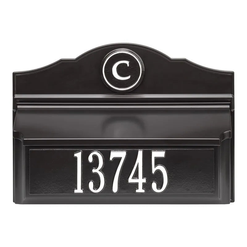 Colonial Wall Mailbox Package - Mailbox, Plaque & Monogram (6 Colors)