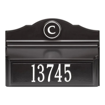 Colonial Wall Mailbox Package - Mailbox, Plaque & Monogram (6 Colors)