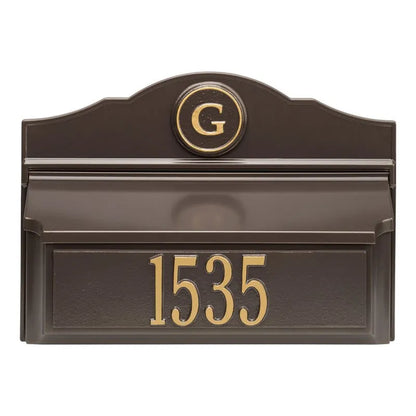 Colonial Wall Mailbox Package - Mailbox, Plaque & Monogram (6 Colors)