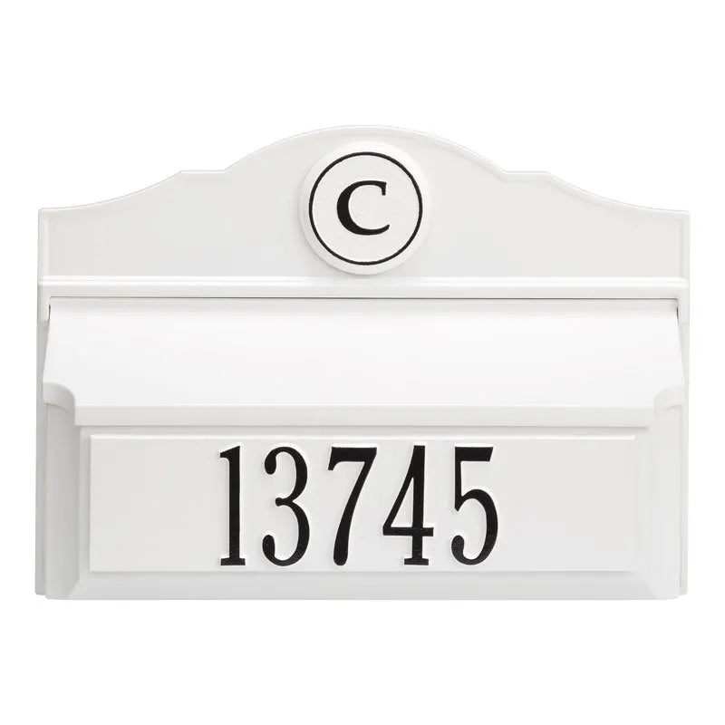 Colonial Wall Mailbox Package - Mailbox, Plaque & Monogram (6 Colors)