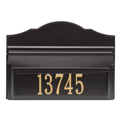 Colonial Wall Mailbox Package Mailbox & Plaque (6 Colors)