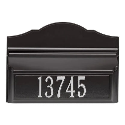 Colonial Wall Mailbox Package Mailbox & Plaque (6 Colors)