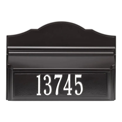 Colonial Wall Mailbox Package Mailbox & Plaque (6 Colors)