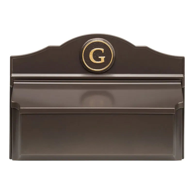 Colonial Wall Mailbox Package Mailbox & Monogram (6 Colors)