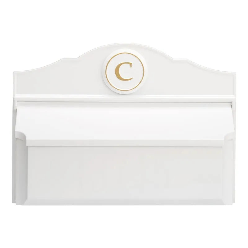 Colonial Wall Mailbox Package Mailbox & Monogram (6 Colors)