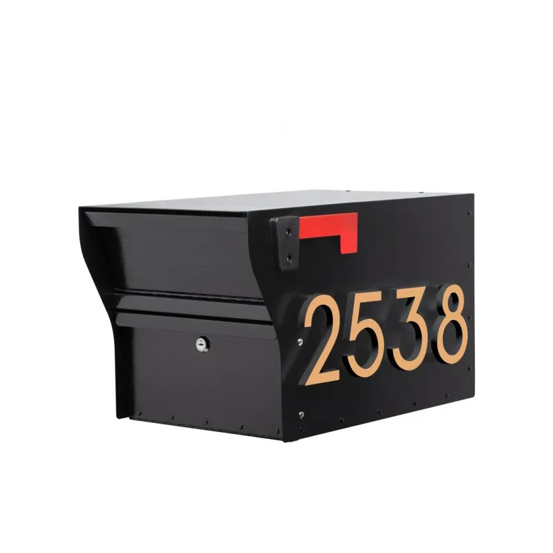 MailVault Streetside Mailbox with Modern Stand-off Numbers (3 Colors)