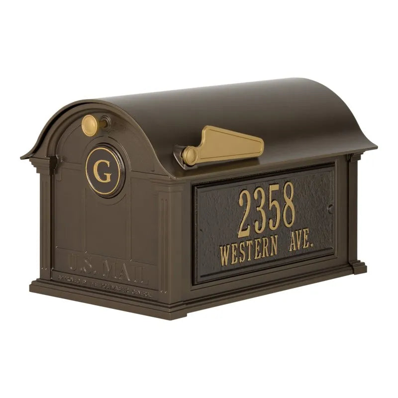 Balmoral Mailbox Side Plaques and Monogram Package (3 Colors)