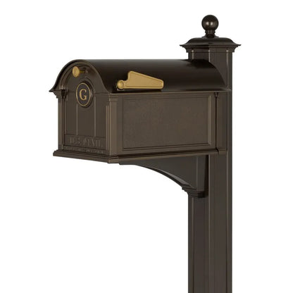 Balmoral Mailbox Monogram & Post Package - Bronze