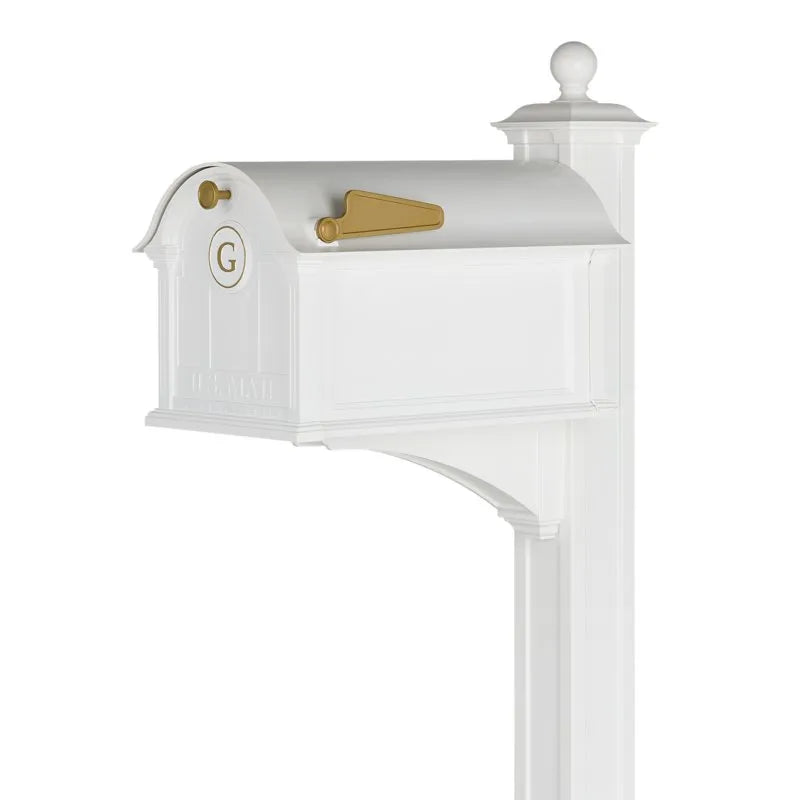 Balmoral Mailbox Monogram & Post Package - White