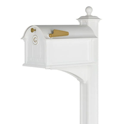 Balmoral Mailbox Monogram & Post Package - White
