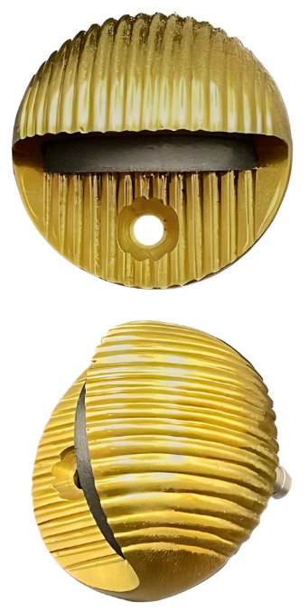 Dome Floor Door Stop with Fluting