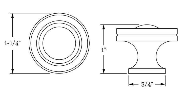 Beveled Knob 1.25