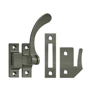 Window Lock, Casement Fastener, Reversible, 4-1/2" (Mulitple Finishes)