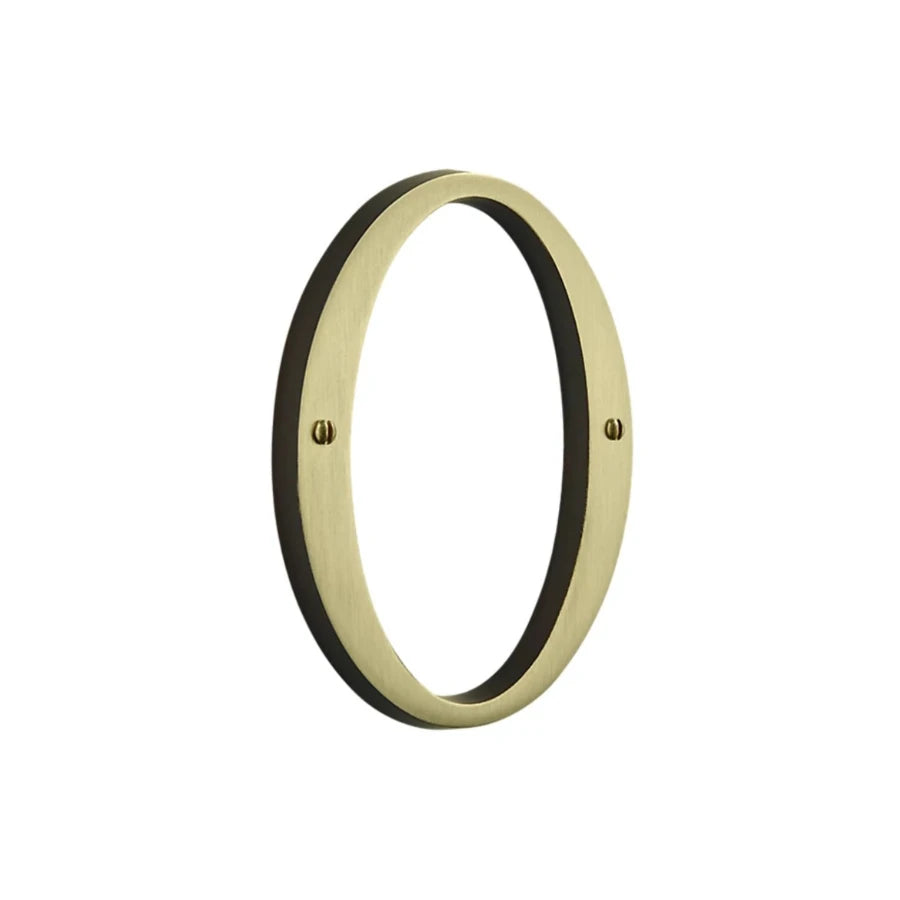 House Numbers - Satin Brass & Brown