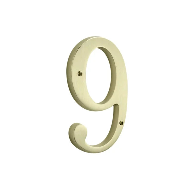 House Numbers - Lifetime Satin Brass