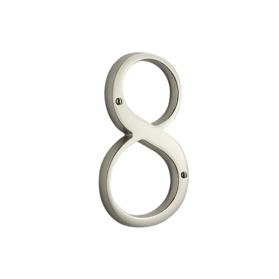House Numbers - Lifetime Polished Nickel